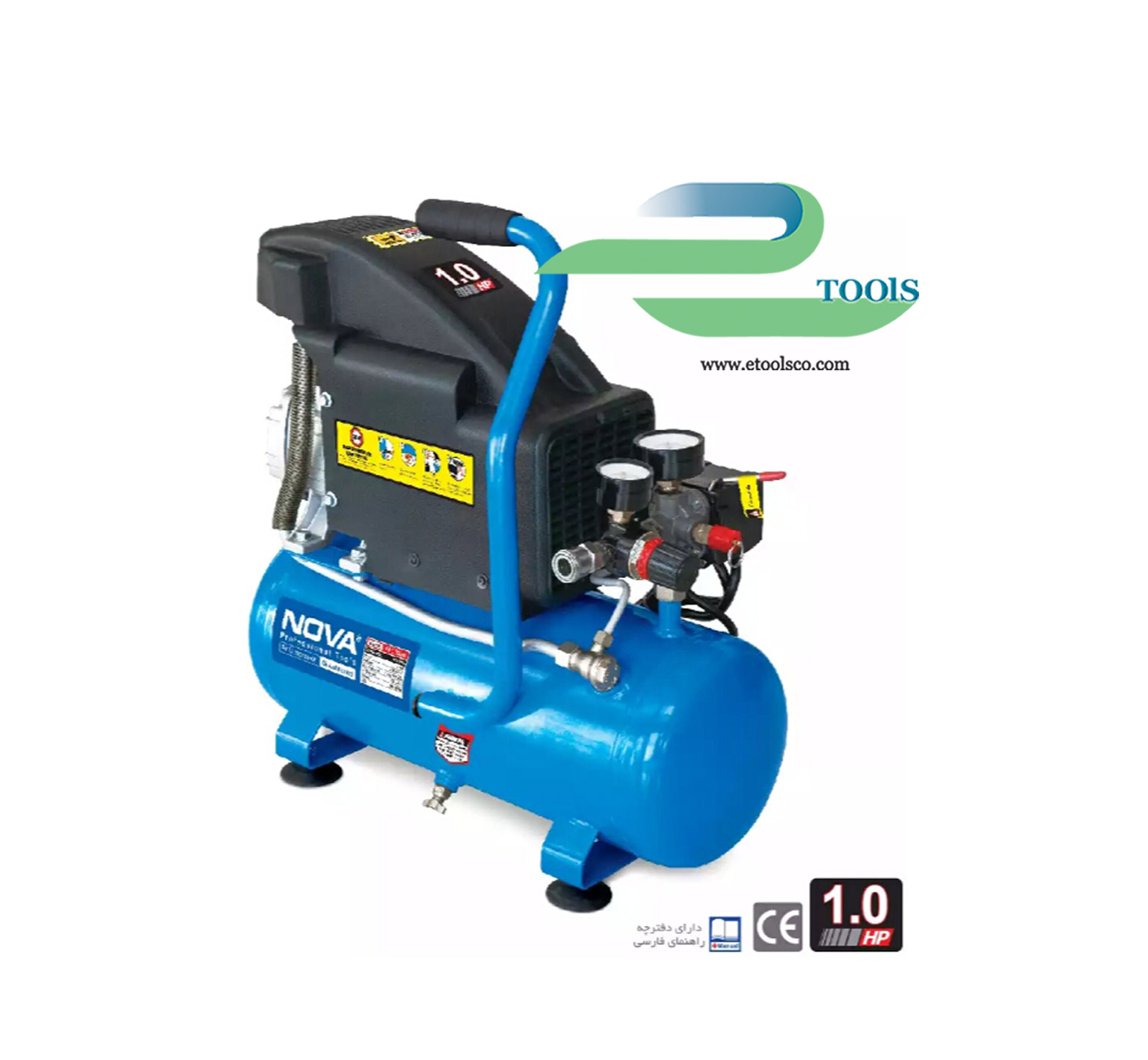 کمپرسور باد 10 لیتری نووا مدل NTA 9010